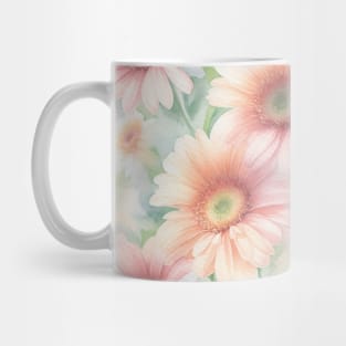 Watercolor  Big  Pink Daisy Flowers Mug